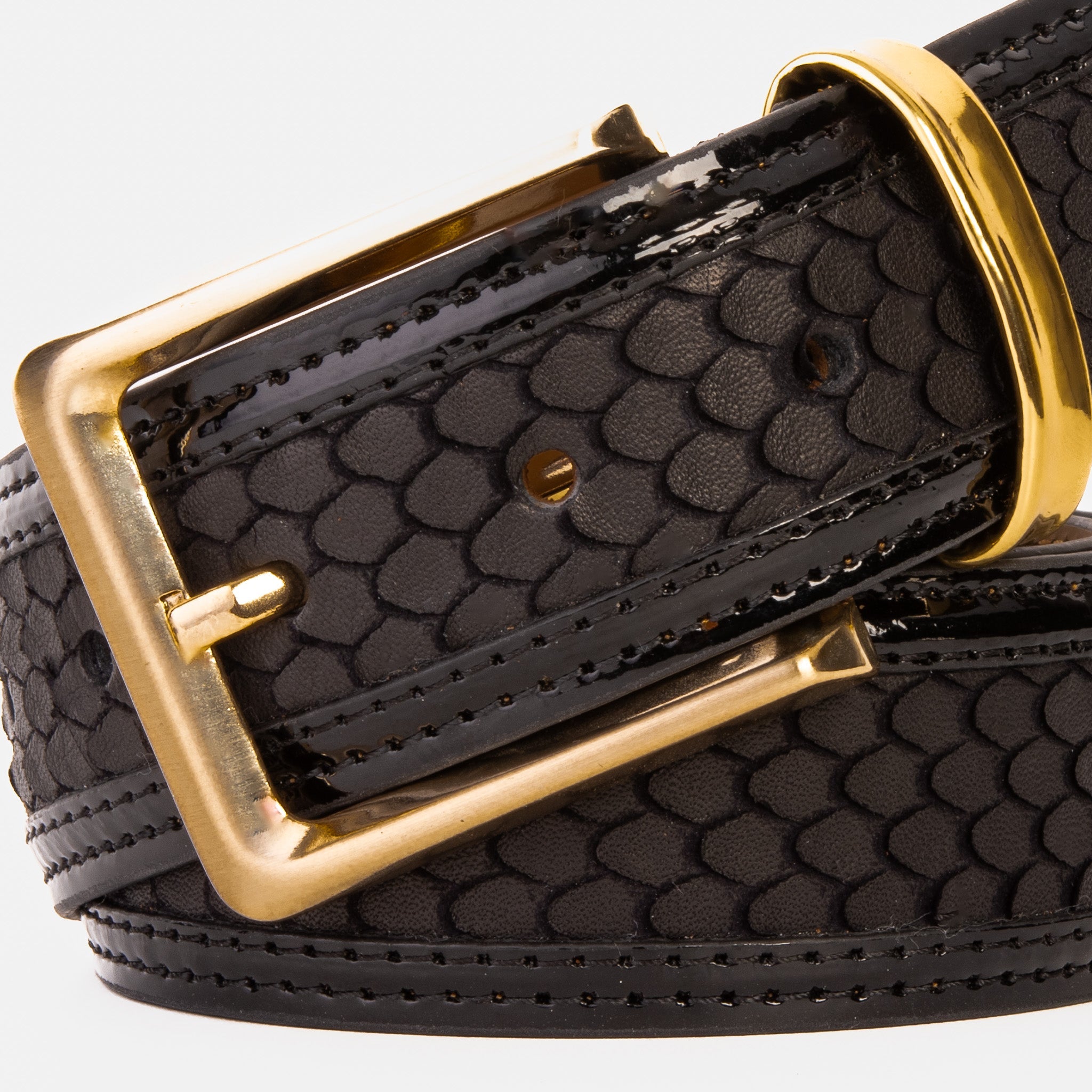 The Imperial Black Leather Belt Fine Craftsmanship