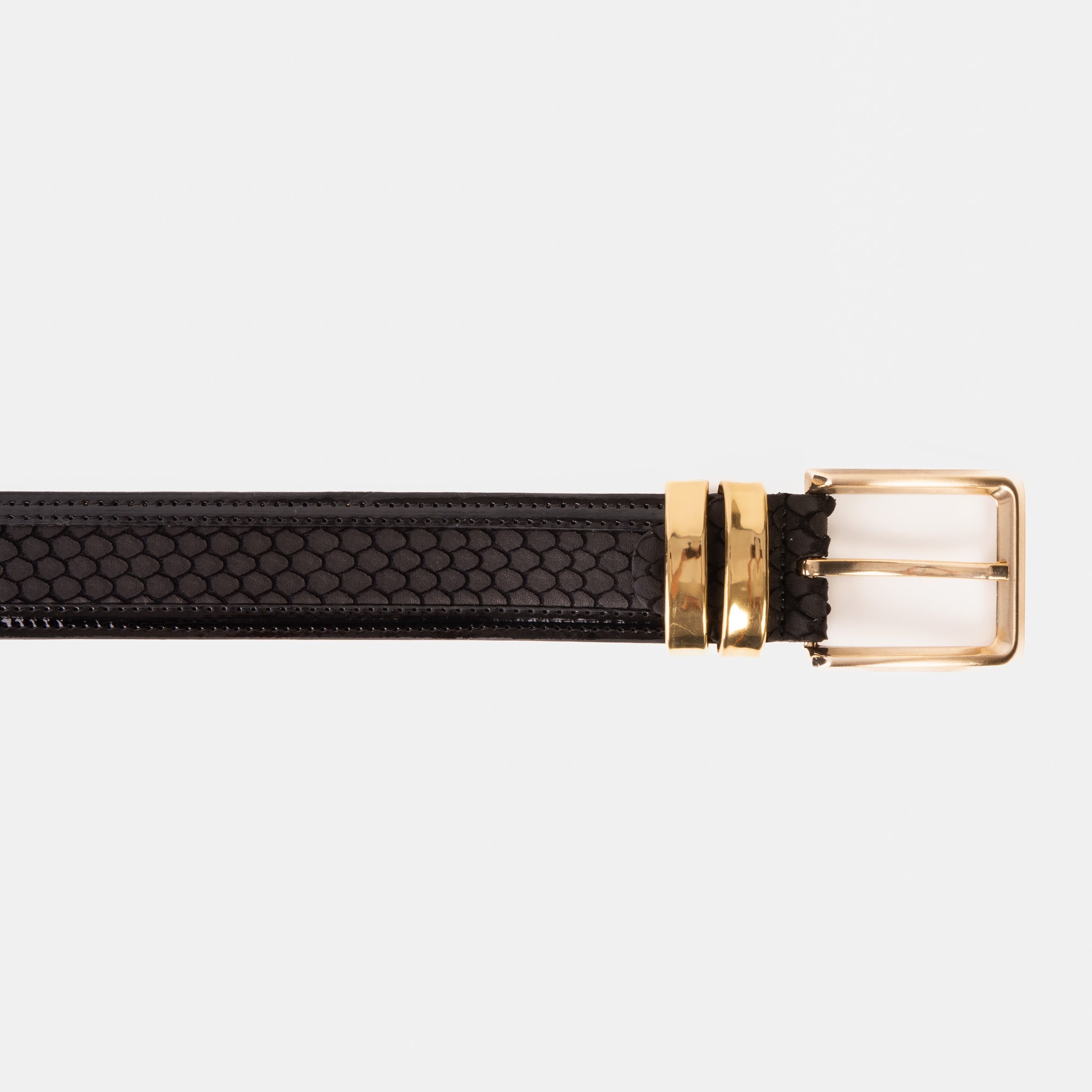 The Imperial Black Leather Belt Fine Craftsmanship