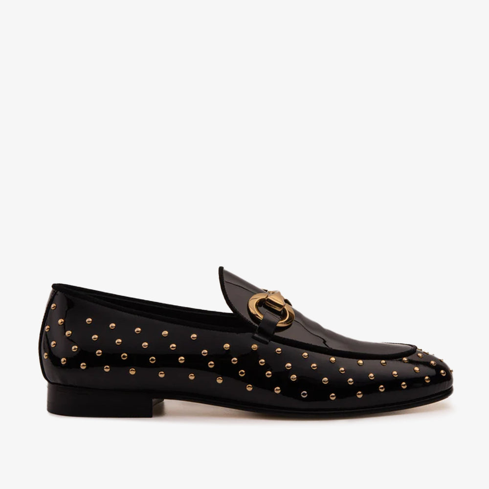 The Jupiter  Shoe Black Spike Leather  Bit Dress Loafer Limited Edition  Shoe Exclusive Style