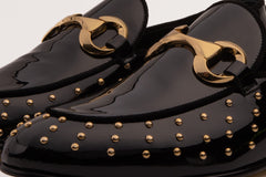 The Jupiter  Shoe Black Spike Leather  Bit Dress Loafer Limited Edition  Shoe Exclusive Style
