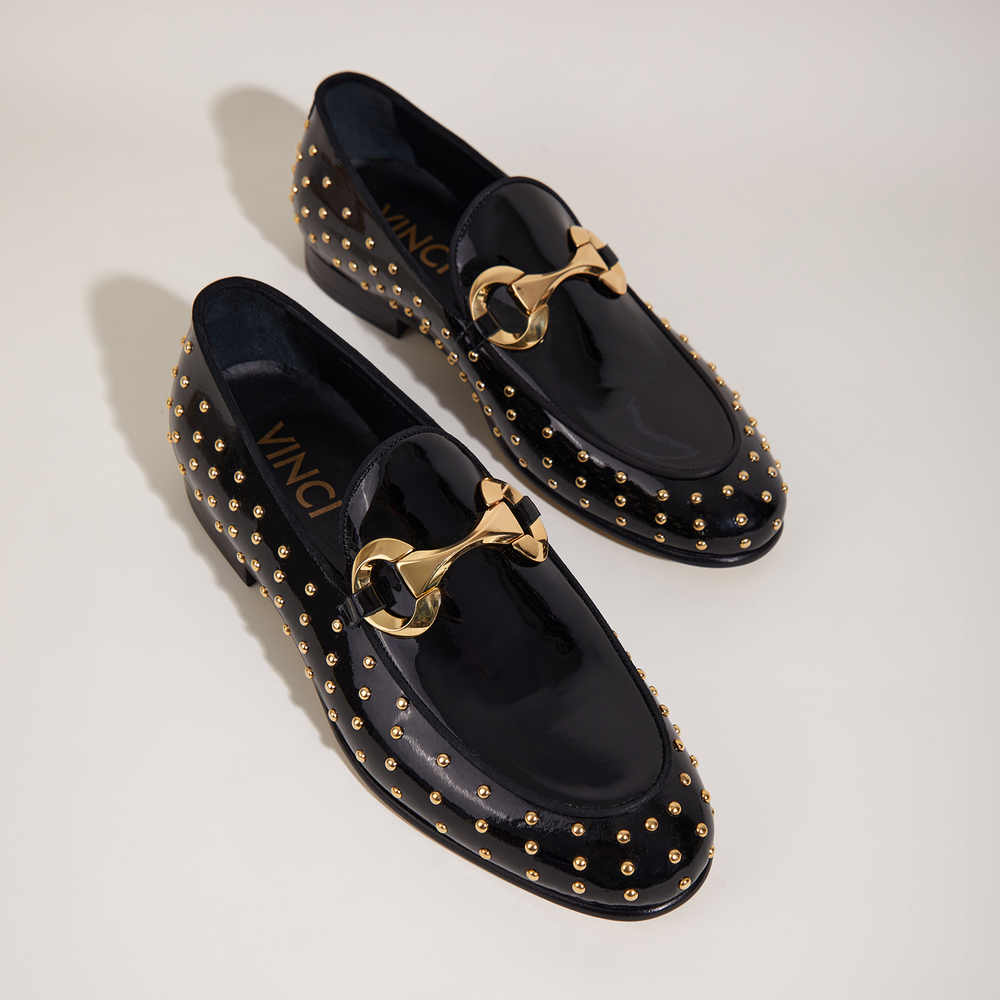 The Jupiter  Shoe Black Spike Leather  Bit Dress Loafer Limited Edition  Shoe Exclusive Style