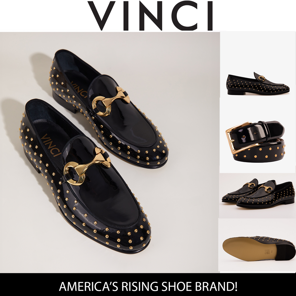 The Jupiter  Shoe Black Spike Leather  Bit Dress Loafer Limited Edition  Shoe Exclusive Style