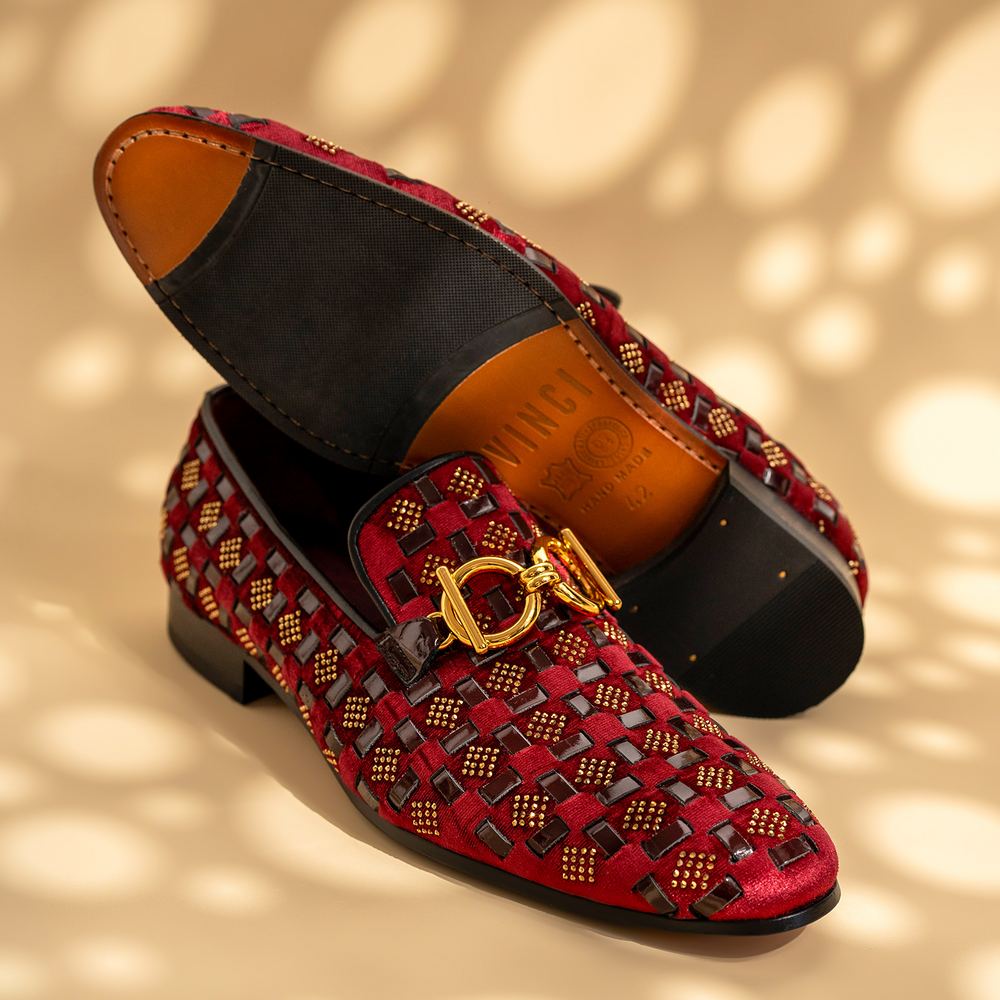 The Vicino Shoe Burgundy Bit Dress Loafer Limited Edition Shoe For Sale