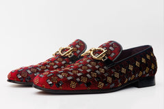 The Vicino Shoe Burgundy Bit Dress Loafer Limited Edition Shoe For Sale