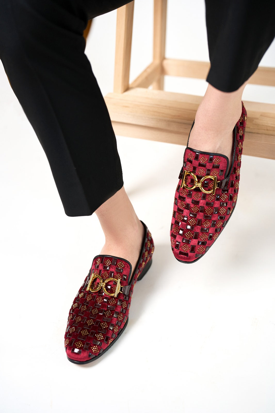 The Vicino Shoe Burgundy Bit Dress Loafer Limited Edition Shoe For Sale