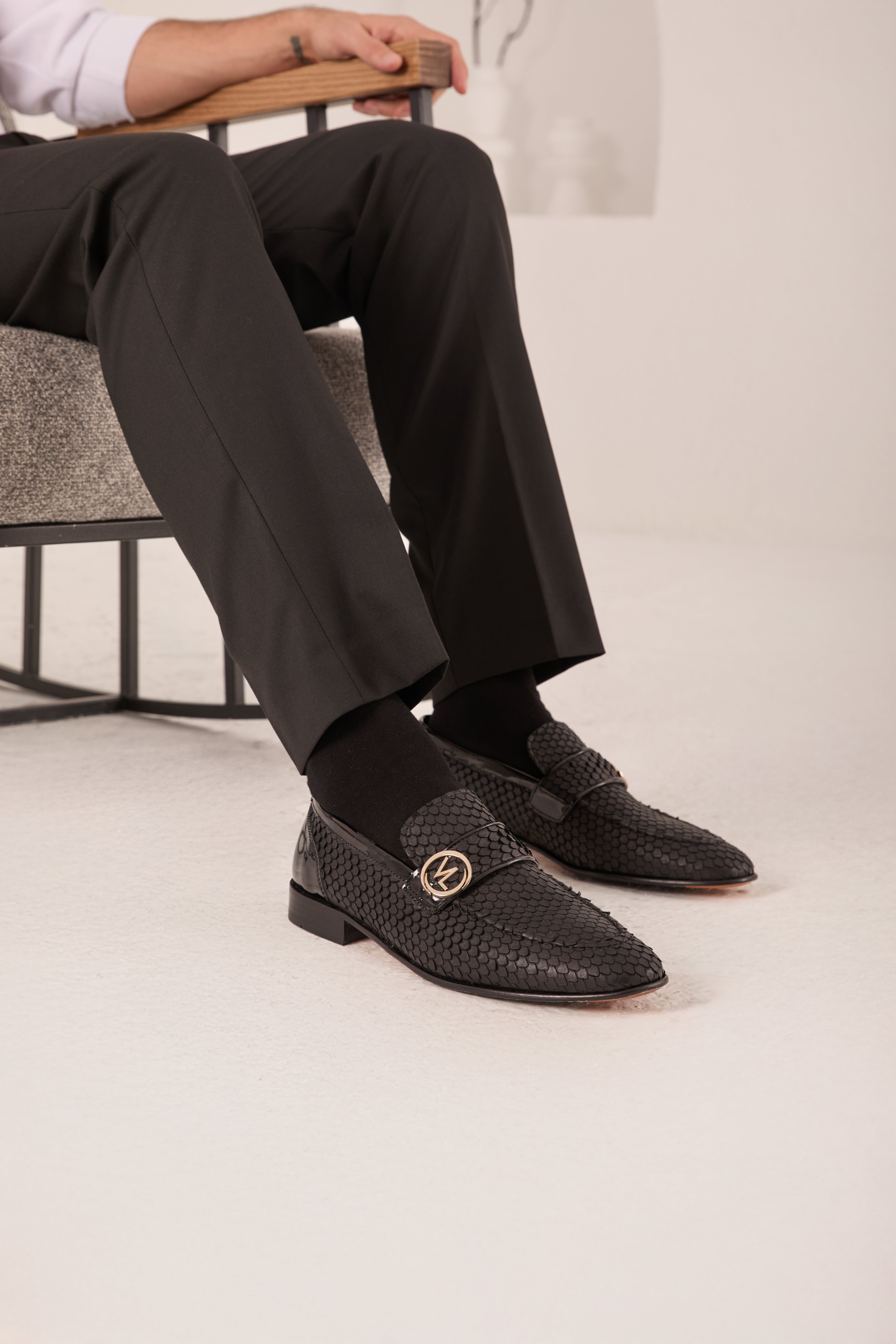 The Monarch Black Leather Dress Shoe All New