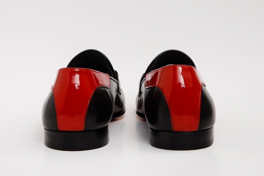 The Maratea Black Leather shoe Bit Loafer  Shoe Universal Fit