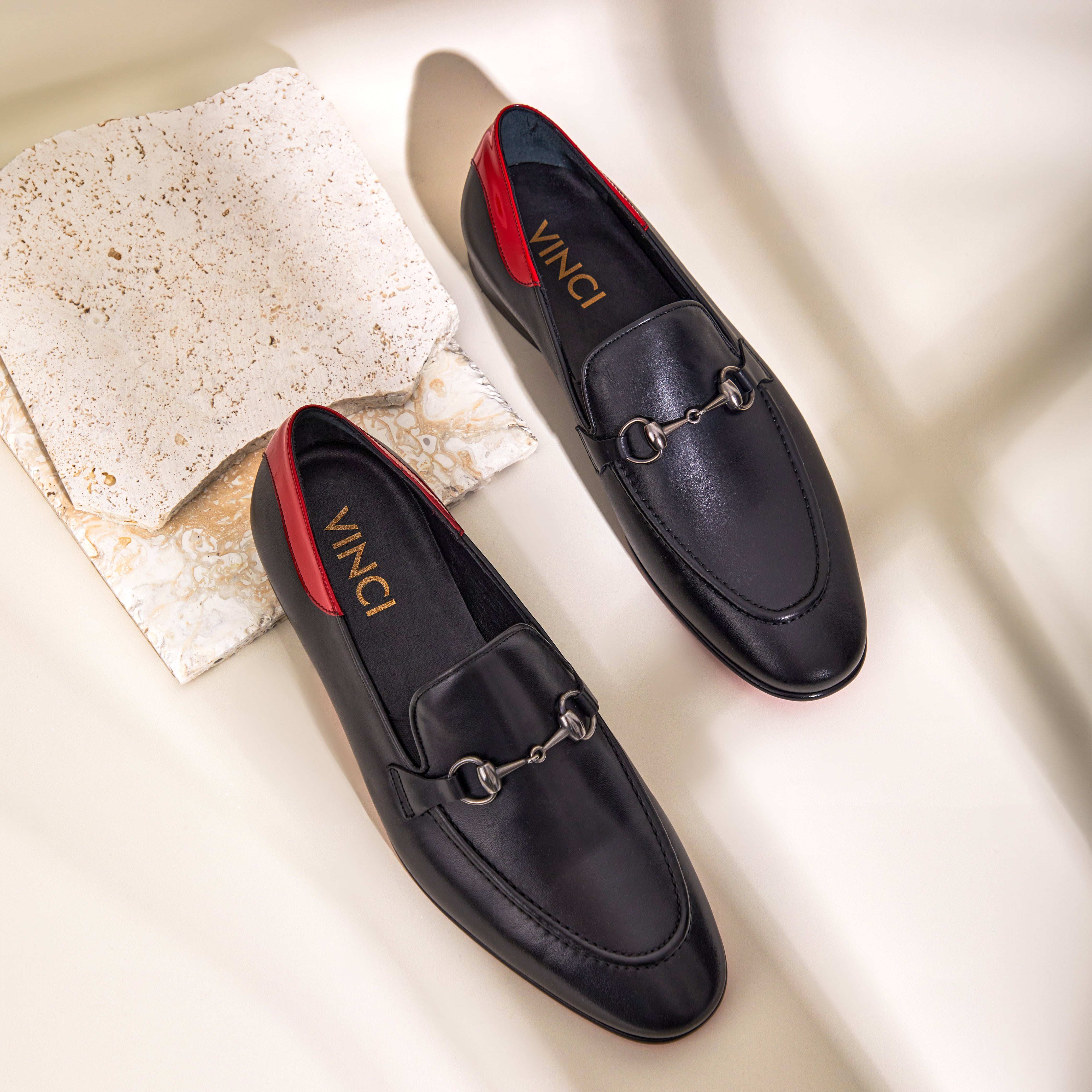 The Maratea Black Leather shoe Bit Loafer  Shoe Universal Fit