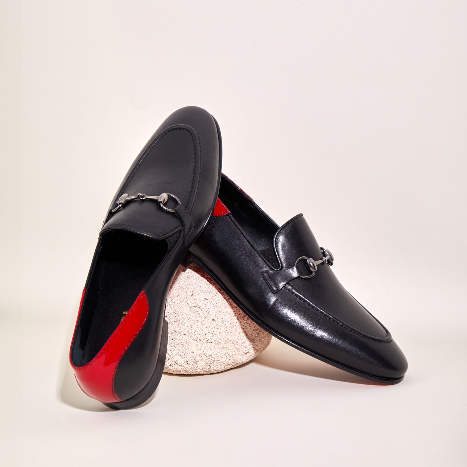 The Maratea Black Leather shoe Bit Loafer  Shoe Universal Fit