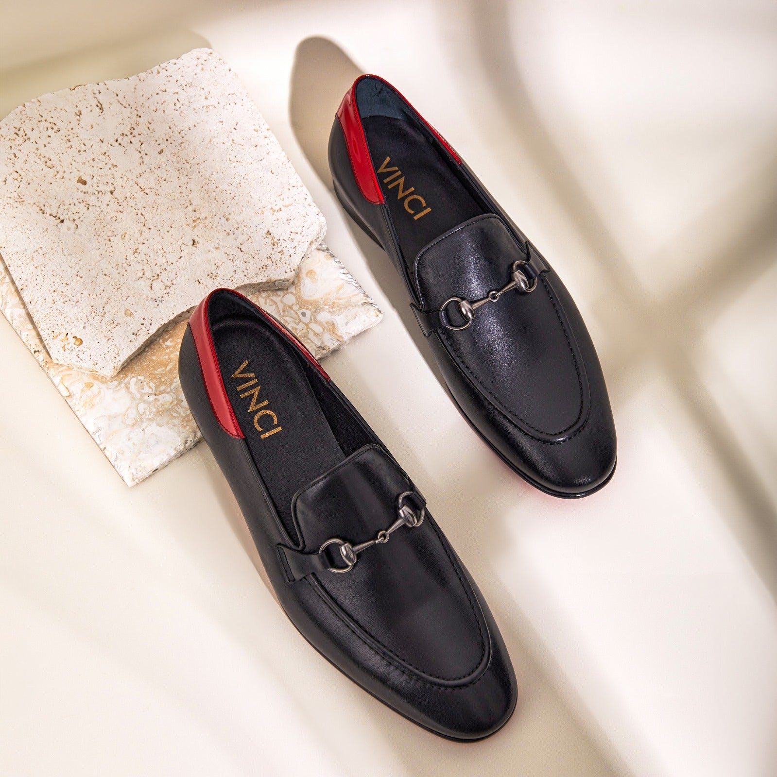 The Maratea Black Leather shoe Bit Loafer  Shoe Universal Fit