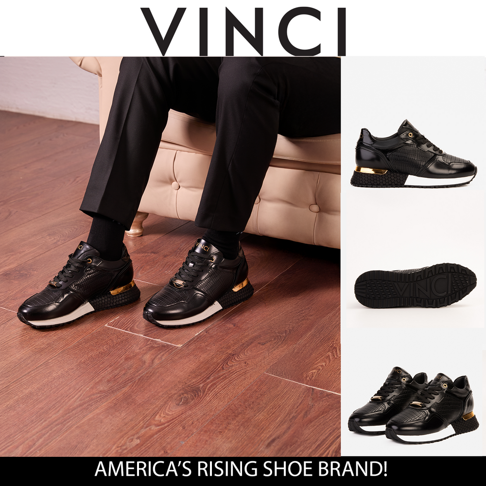 The Empire Black Leather Sneaker Fine Craftsmanship
