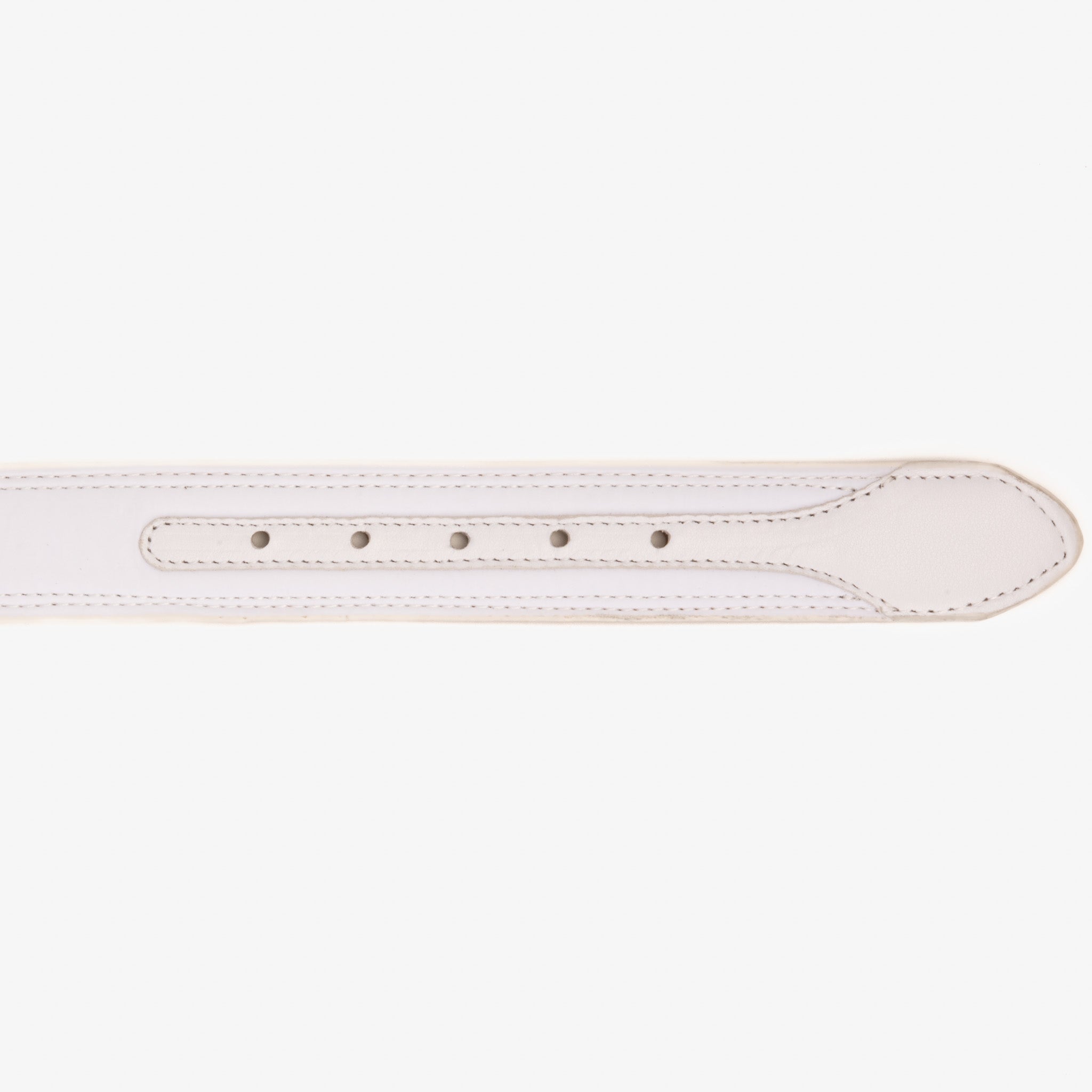 The Lexington White Leather Belt For Sale