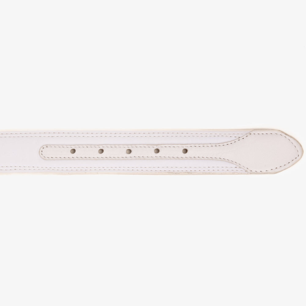 The Lexington White Leather Belt For Sale