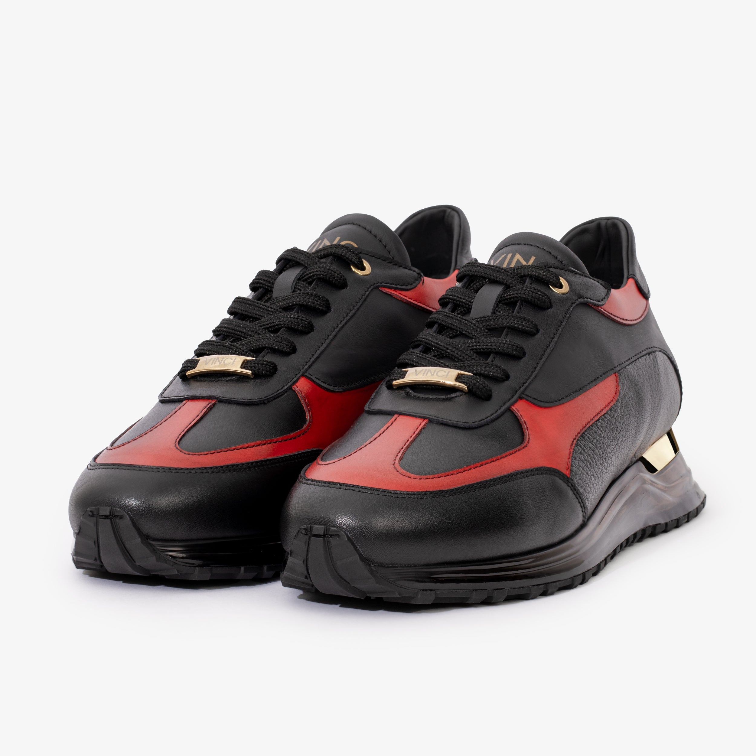 The Arda Black Red Leather Sneaker All New