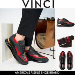 The Arda Black Red Leather Sneaker All New