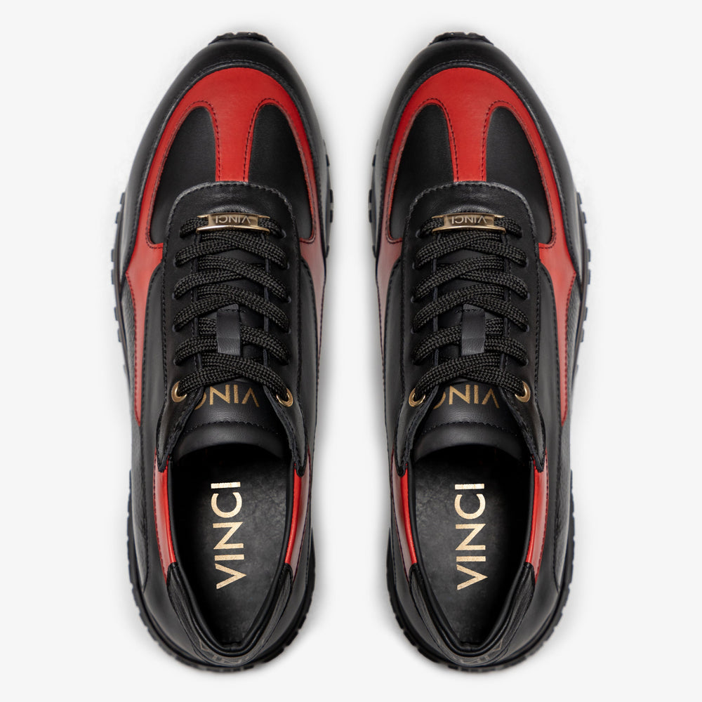 The Arda Black Red Leather Sneaker All New