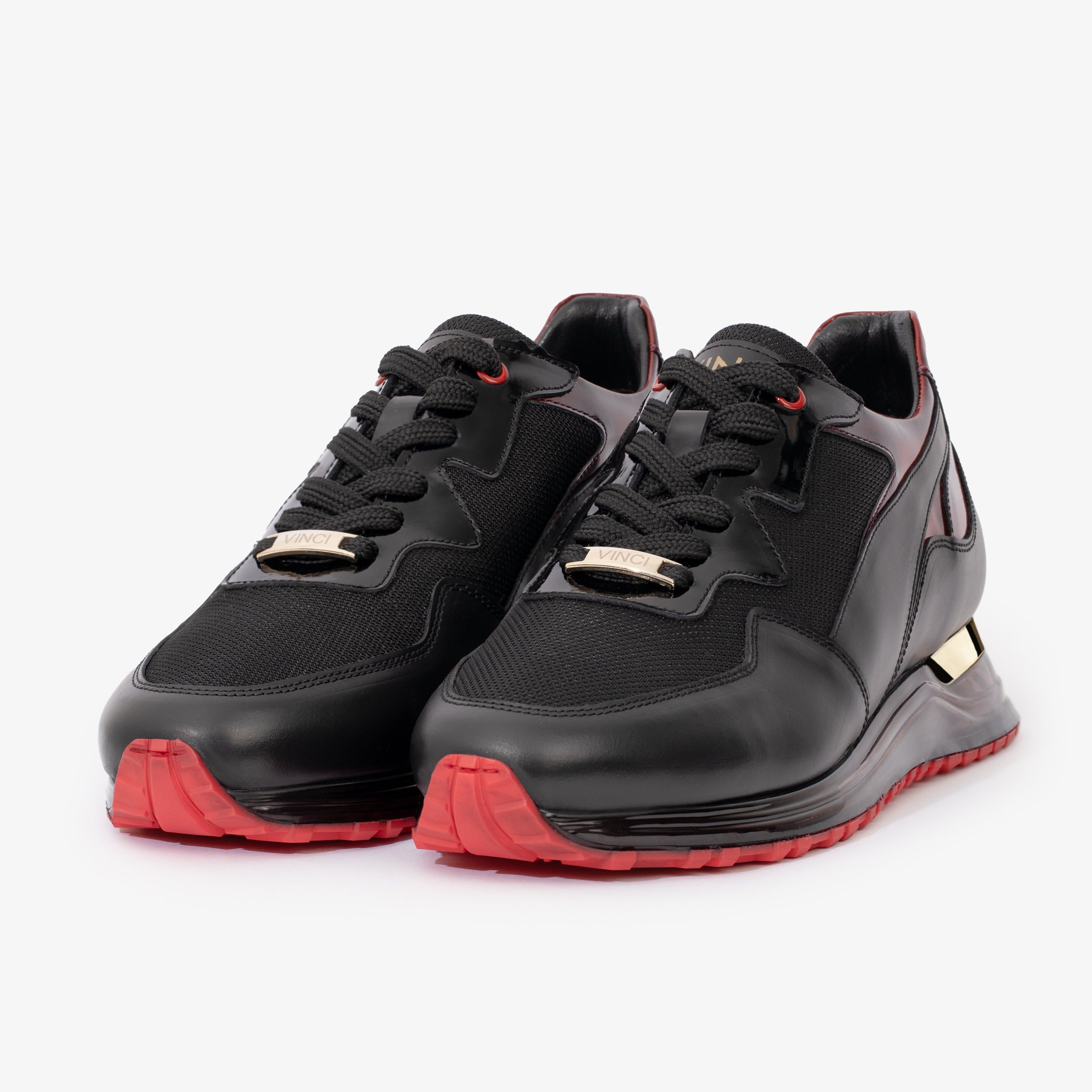 The Rialto Black Red Patent Leather Sneaker For Sale