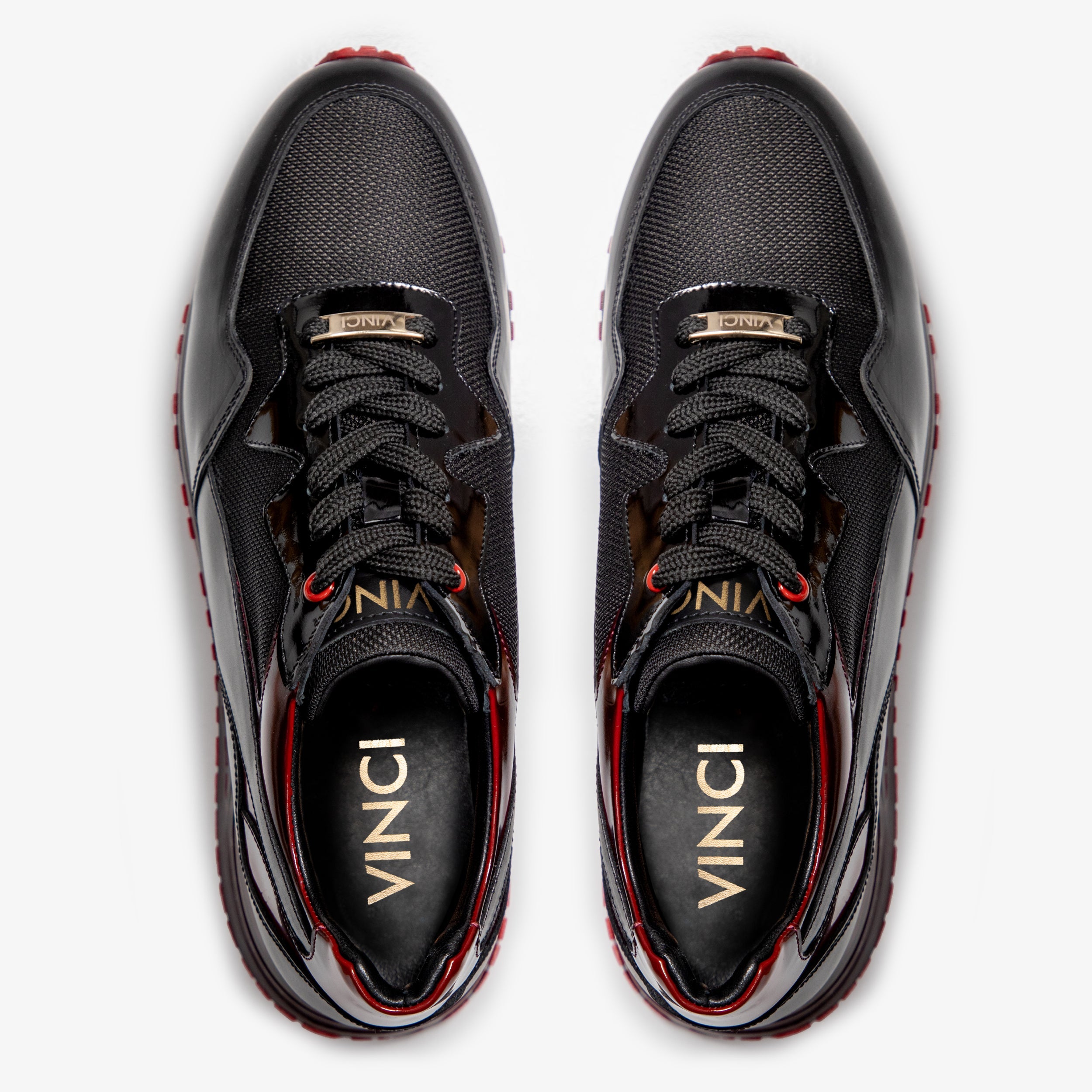 The Rialto Black Red Patent Leather Sneaker For Sale