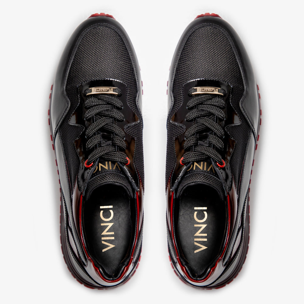 The Rialto Black Red Patent Leather Sneaker For Sale