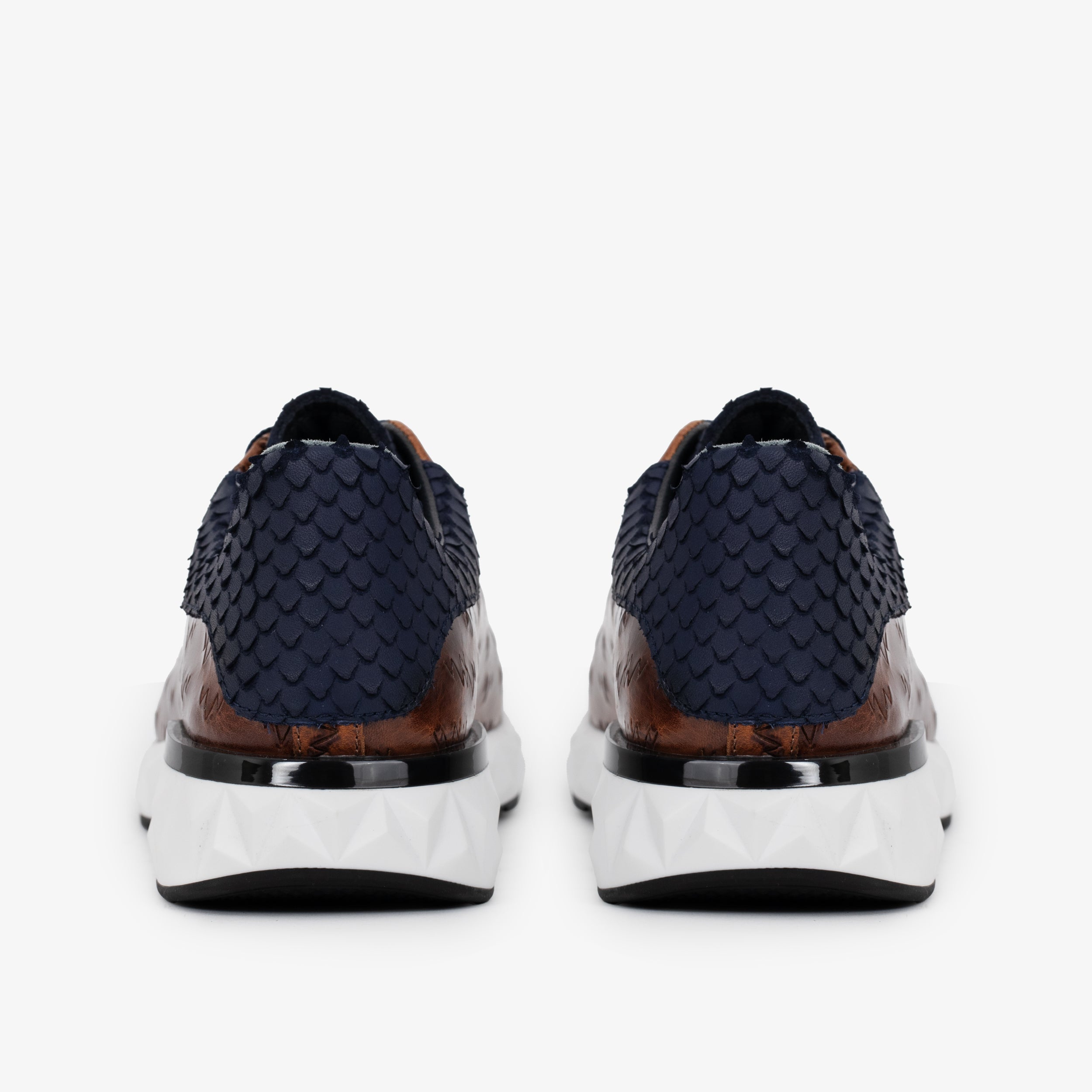 The Caesars Navy Tan Leather Sneaker All New