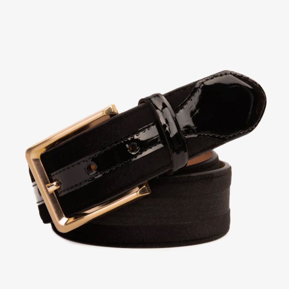 The Pontalto Black Leather Belt Universal Fit