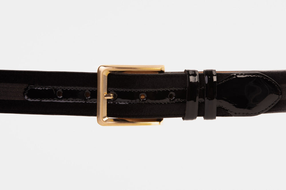 The Pontalto Black Leather Belt Universal Fit