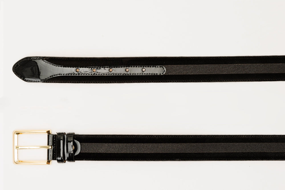 The Pontalto Black Leather Belt Universal Fit