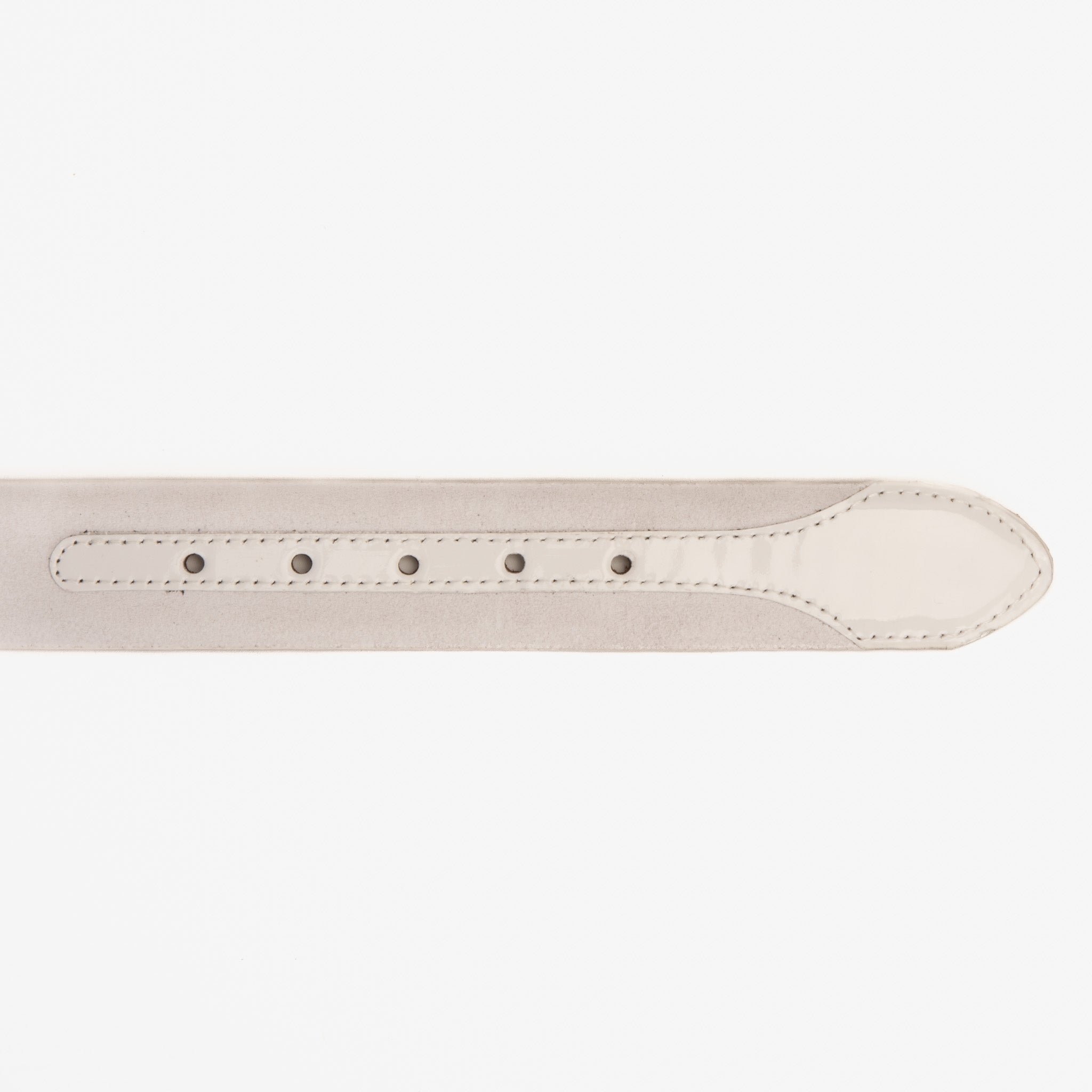 The Eugene White Gold Woven Leather Belt Universal Fit