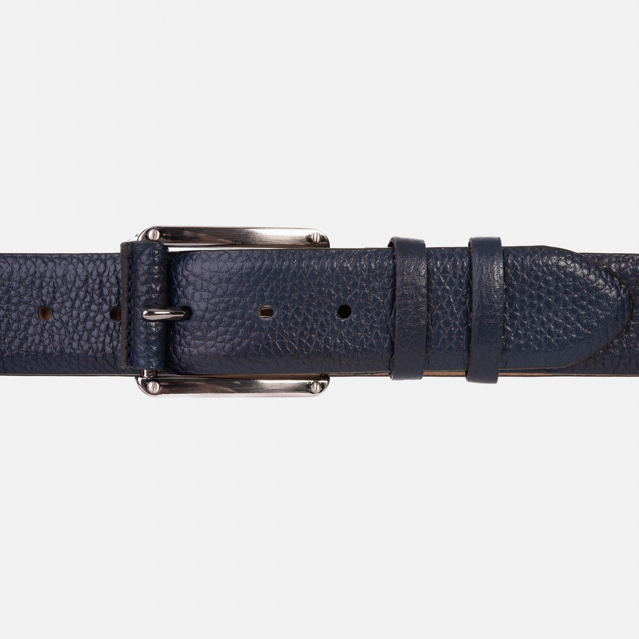 The Draco Navy Calfskin Belt For Sale