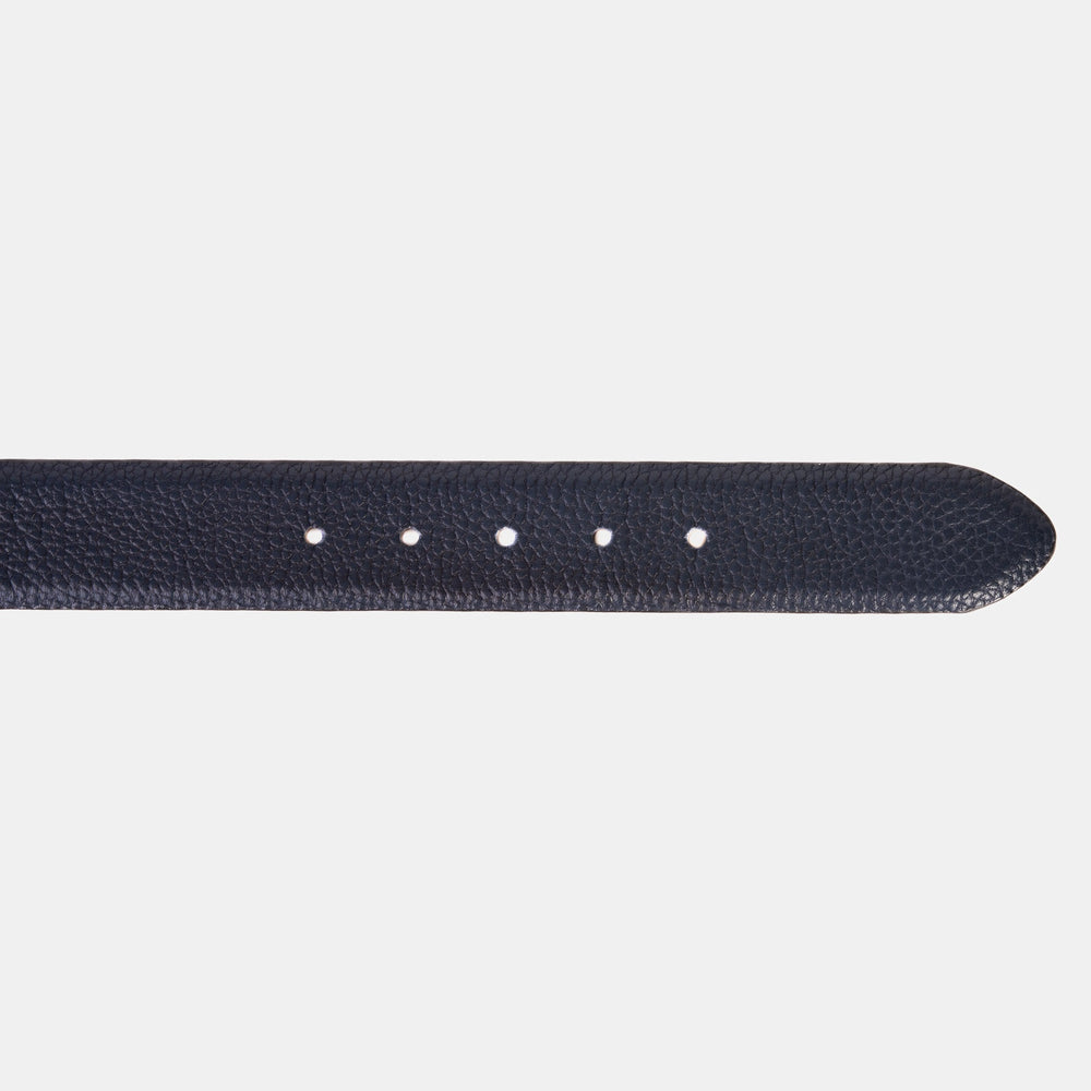 The Draco Navy Calfskin Belt For Sale