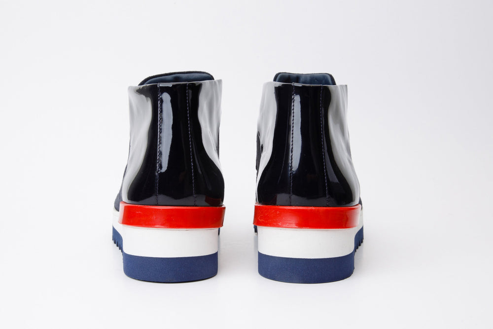 The Kagan Navy Blue Wingtip Chukka Sneaker Boot Universal Fit
