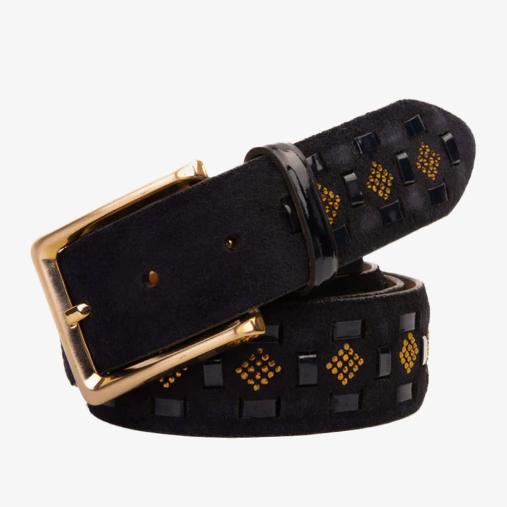 The Vicino Navy Leather Belt Exclusive Style