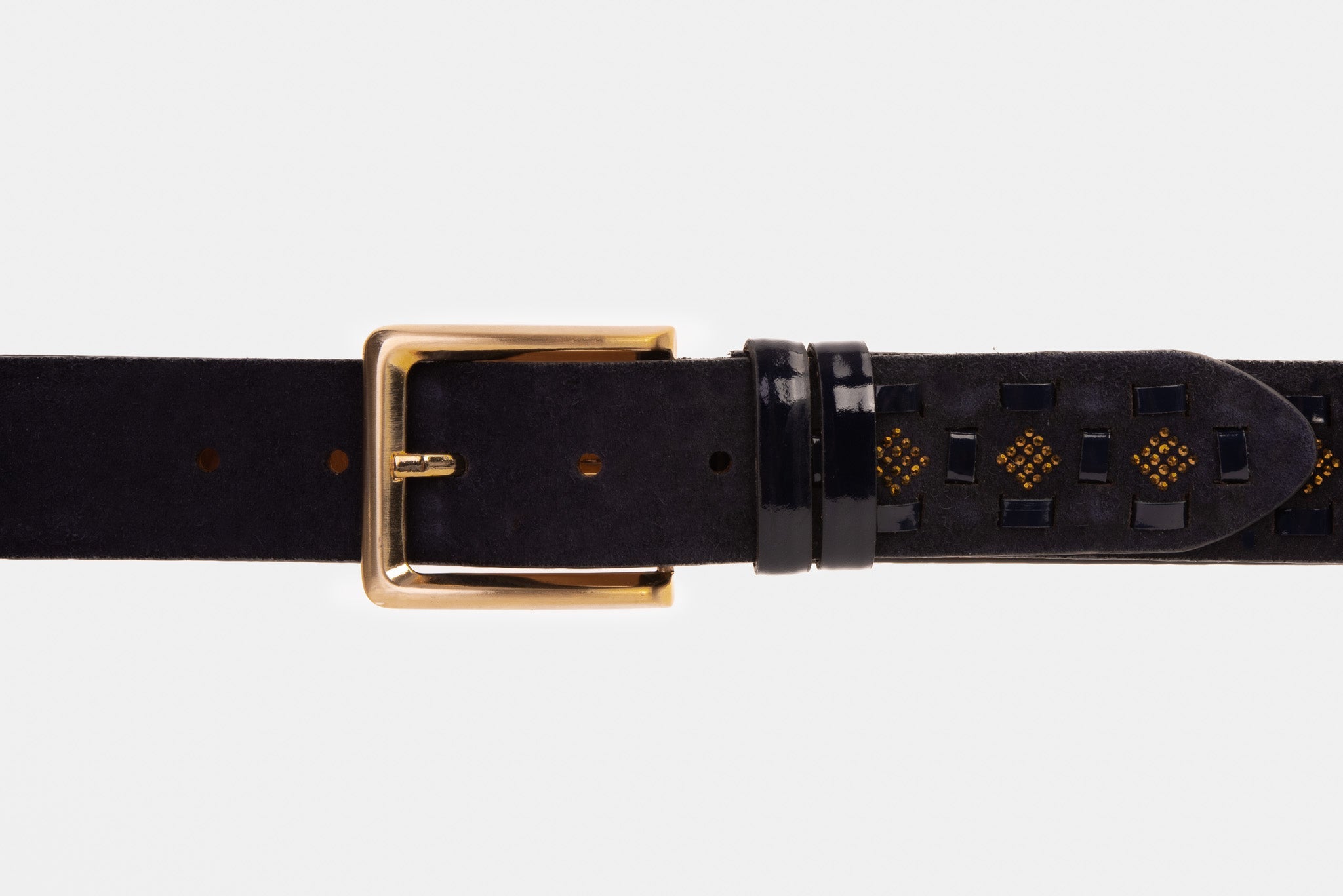 The Vicino Navy Leather Belt Exclusive Style