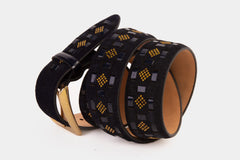 The Vicino Navy Leather Belt Exclusive Style