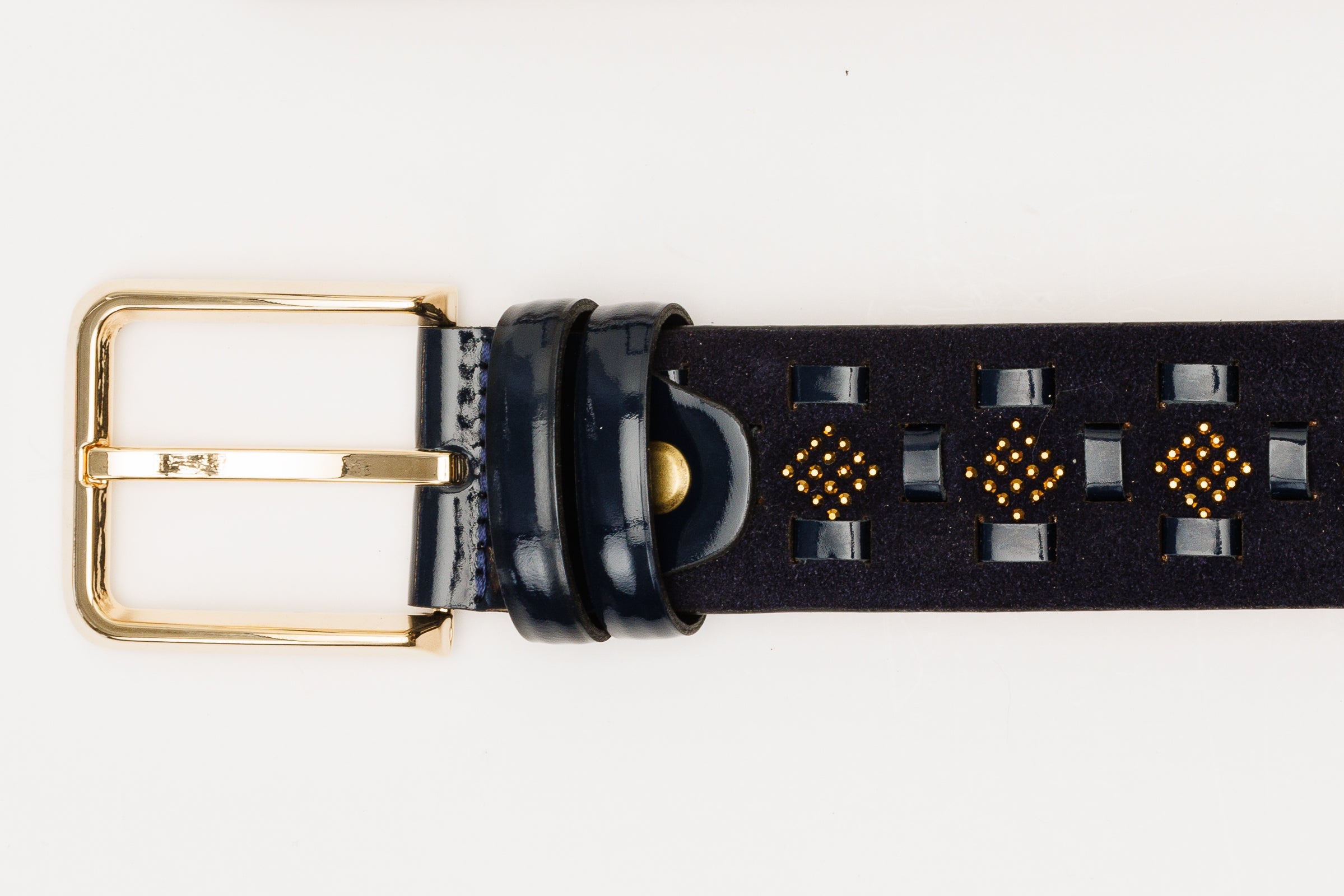The Vicino Navy Leather Belt Exclusive Style