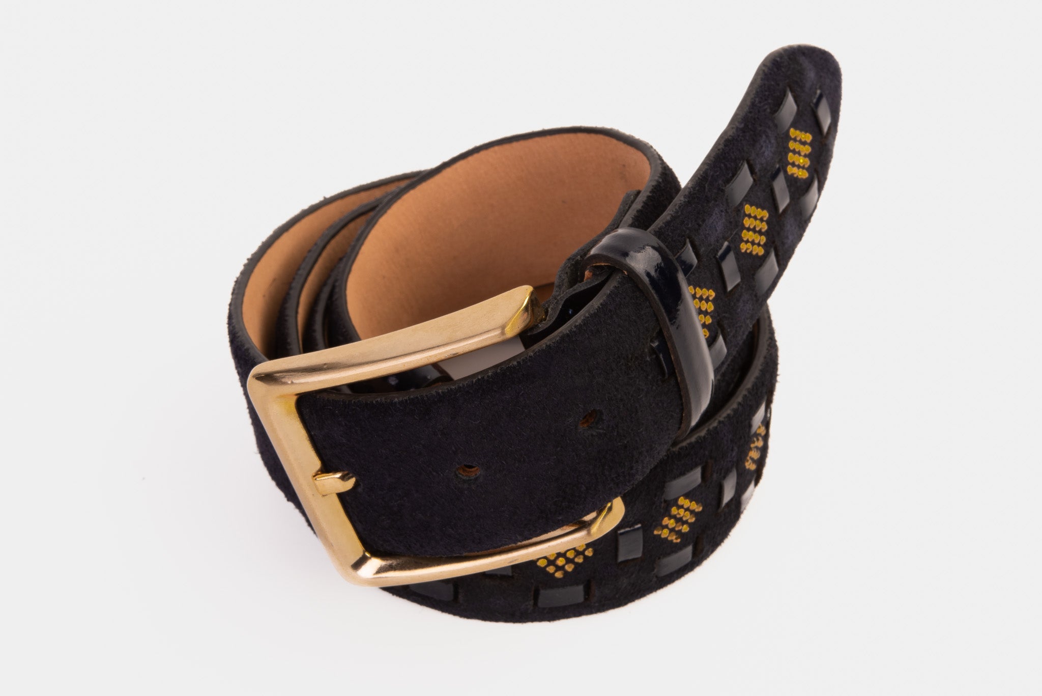 The Vicino Navy Leather Belt Exclusive Style