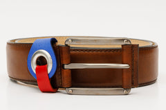 The Jackie Tan Leather Belt For Sale