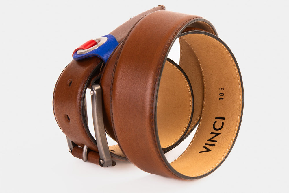 The Jackie Tan Leather Belt For Sale