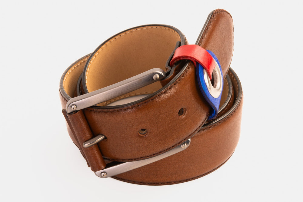 The Jackie Tan Leather Belt For Sale