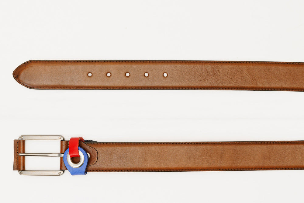 The Jackie Tan Leather Belt For Sale