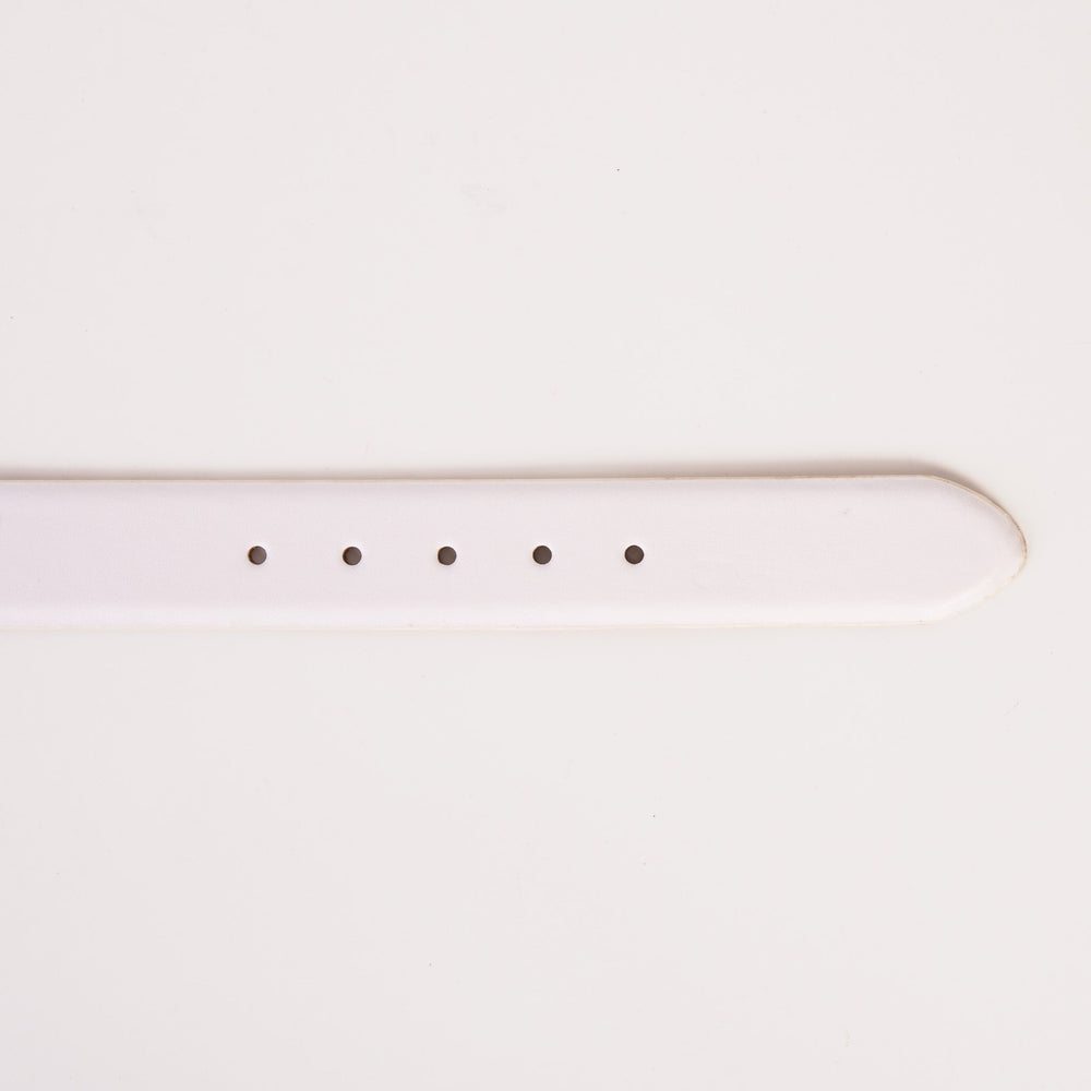 The Urgup White Calfskin Belt Fine Craftsmanship
