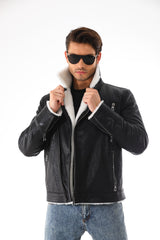 The Cortina Black Shearling Leather Jacket Fine Craftsmanship