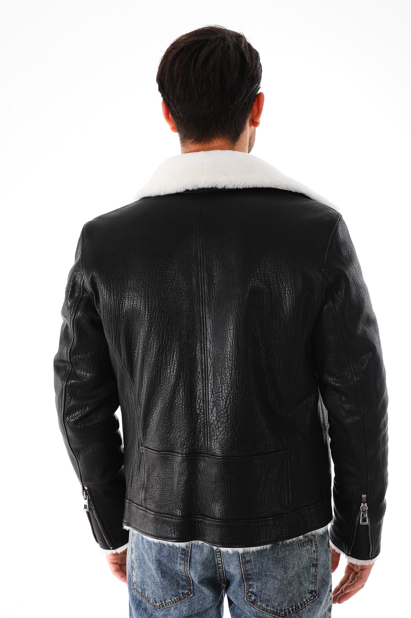 The Cortina Black Shearling Leather Jacket Fine Craftsmanship