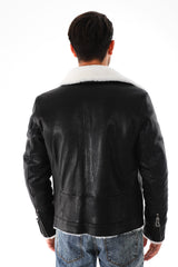 The Cortina Black Shearling Leather Jacket Fine Craftsmanship