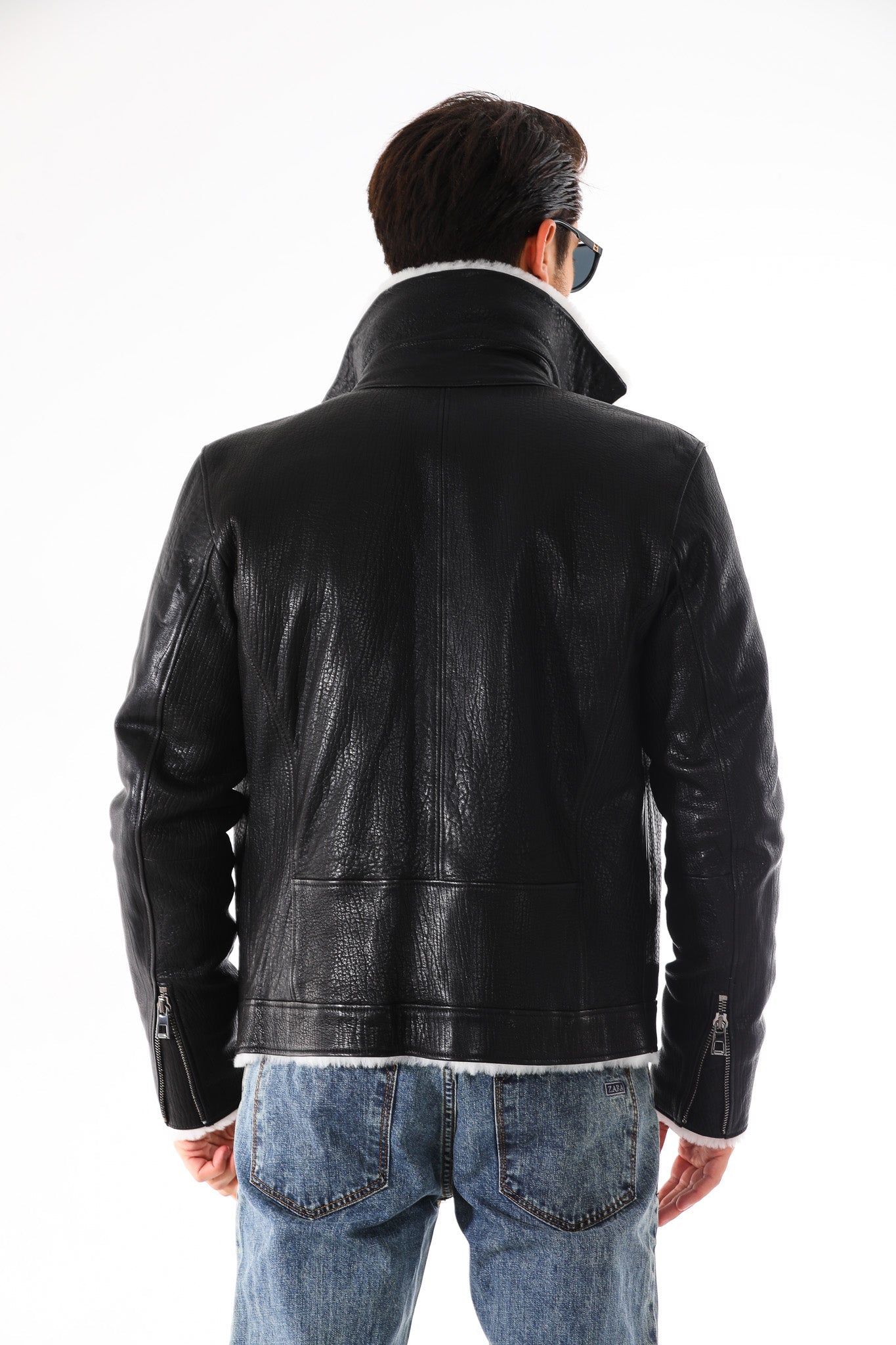The Cortina Black Shearling Leather Jacket Fine Craftsmanship