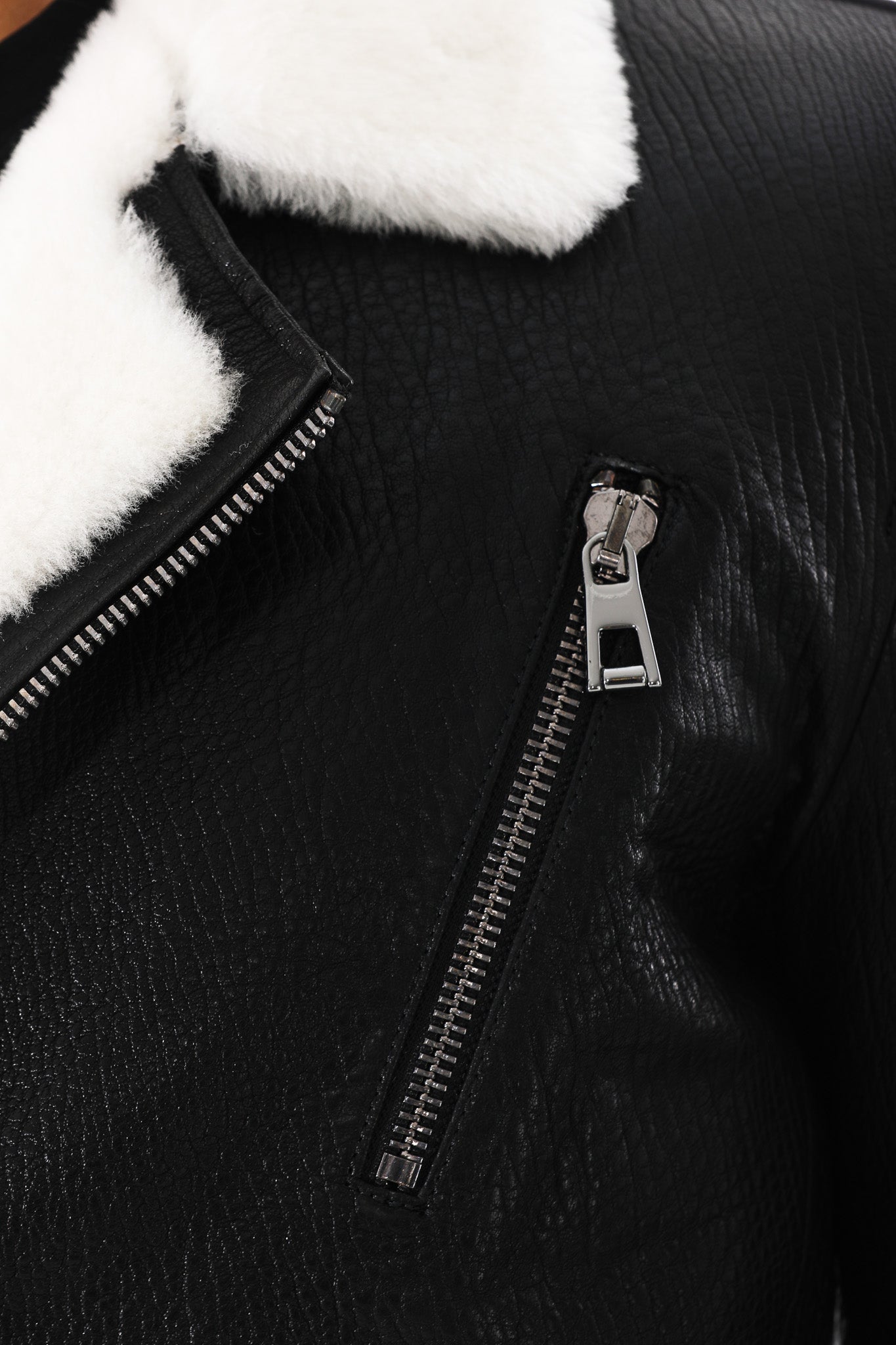 The Cortina Black Shearling Leather Jacket Fine Craftsmanship