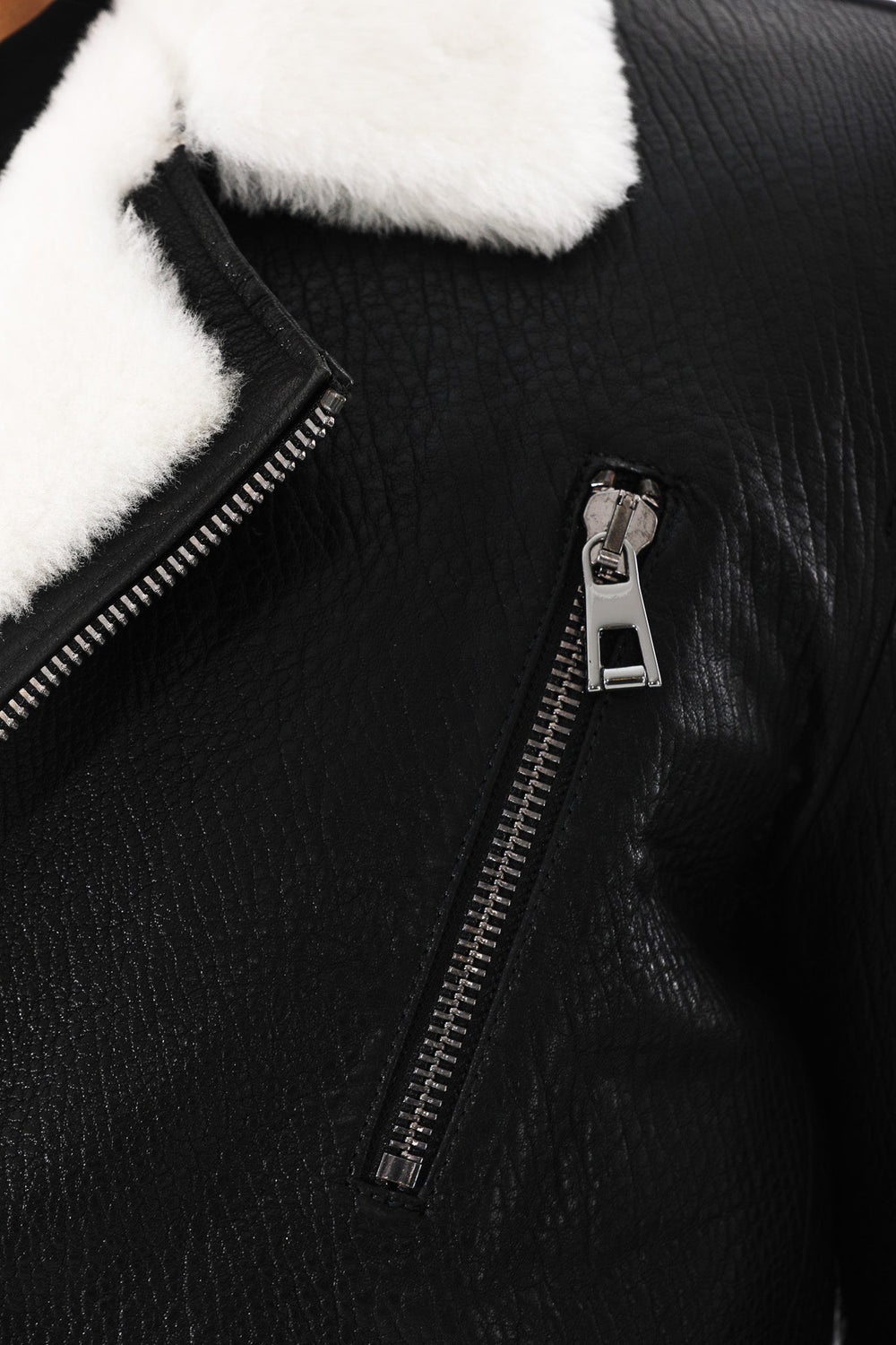 The Cortina Black Shearling Leather Jacket Fine Craftsmanship