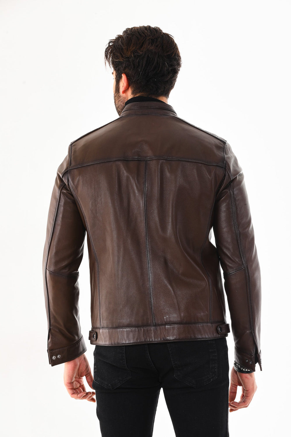 The Rossi Dark Brown Leather Jacket Exclusive Style