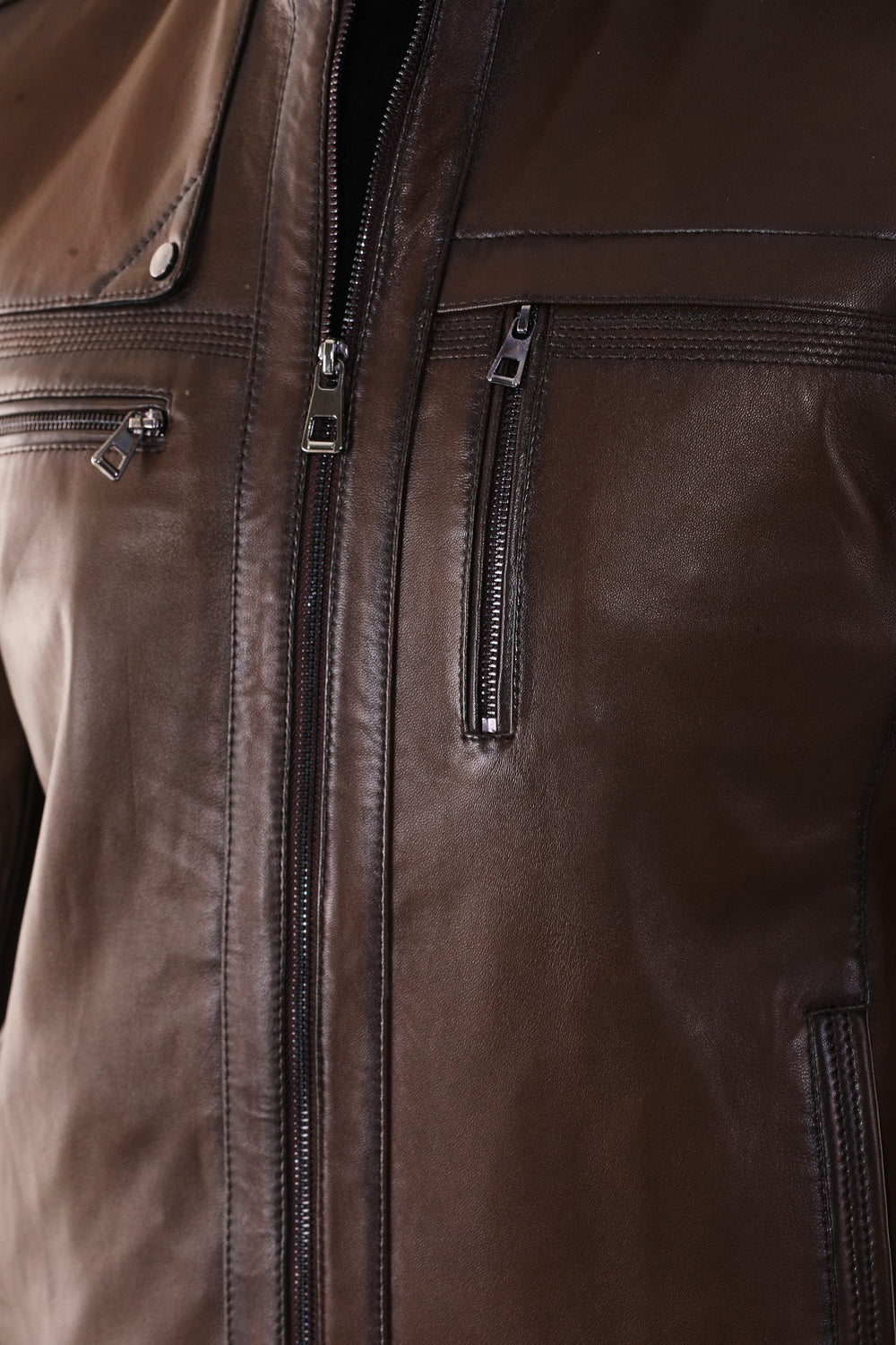 The Rossi Dark Brown Leather Jacket Exclusive Style