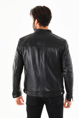 The Rossi Black Leather Jacket On Sale